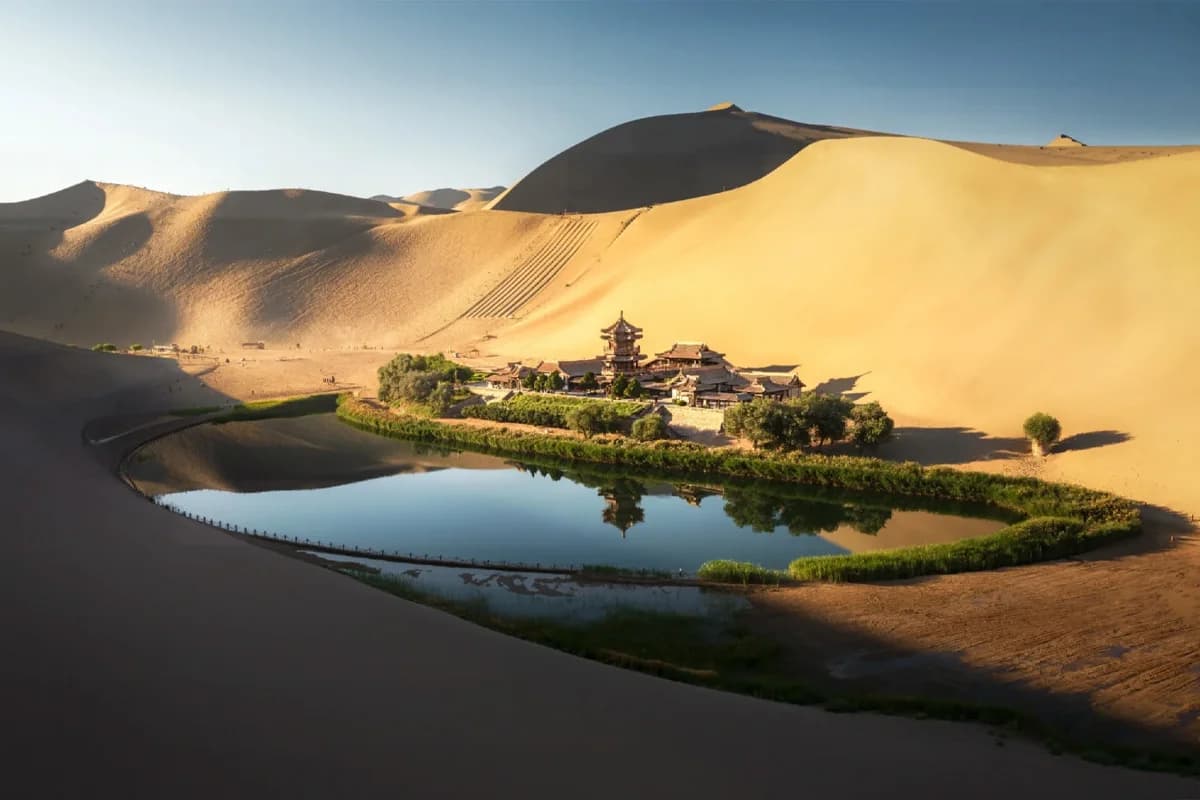 Mingsha Mountain and Crescent Lake